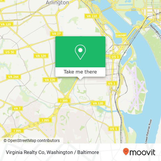 Mapa de Virginia Realty Co