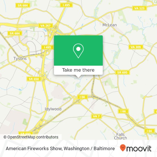 American Fireworks Show map