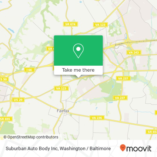 Suburban Auto Body Inc map