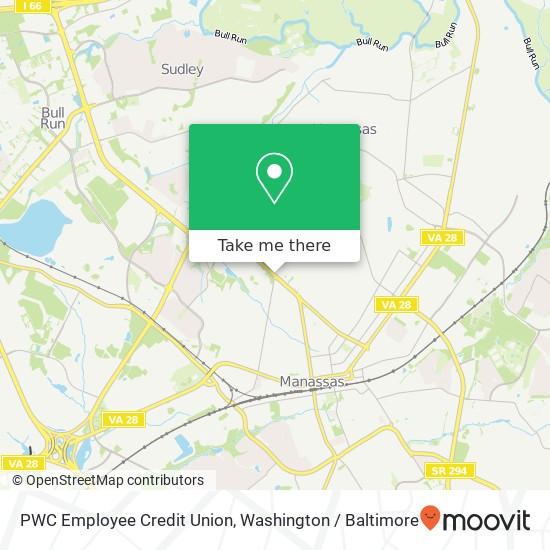 Mapa de PWC Employee Credit Union
