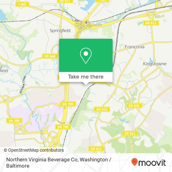 Northern Virginia Beverage Co map