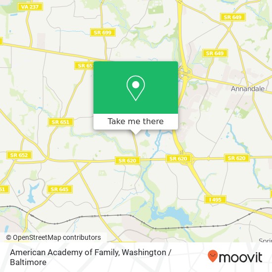 Mapa de American Academy of Family