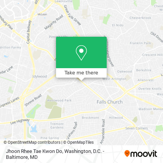 Jhoon Rhee Tae Kwon Do map