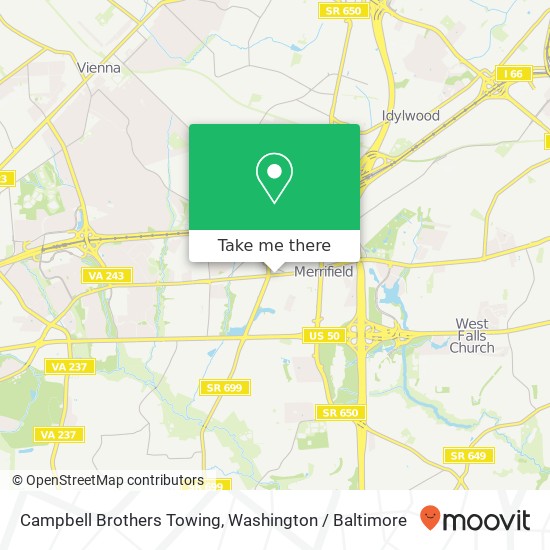 Campbell Brothers Towing map