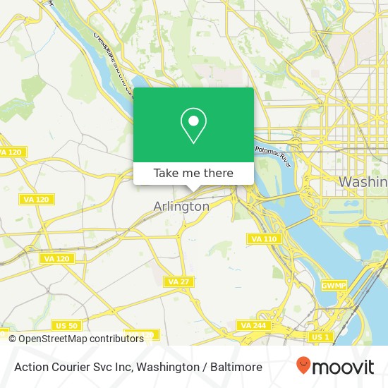 Action Courier Svc Inc map