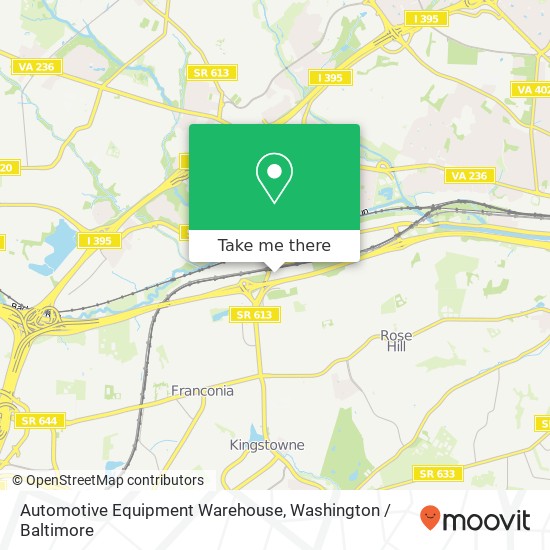 Automotive Equipment Warehouse map
