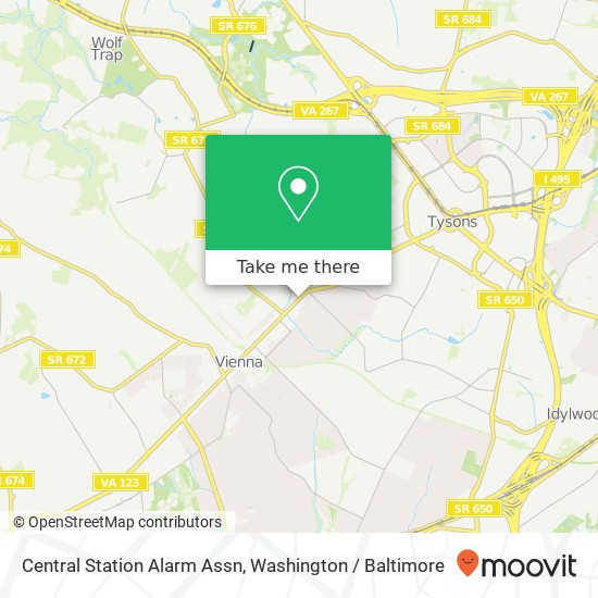 Mapa de Central Station Alarm Assn