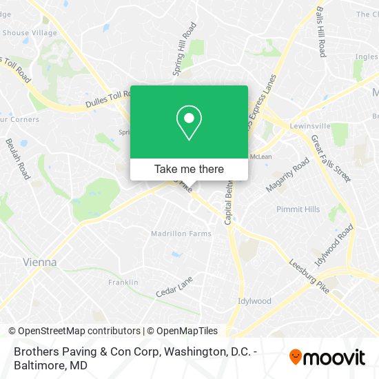 Brothers Paving & Con Corp map