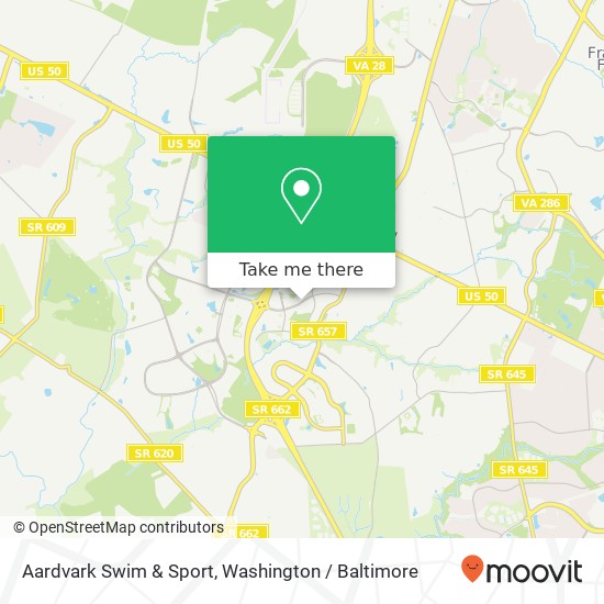 Aardvark Swim & Sport map