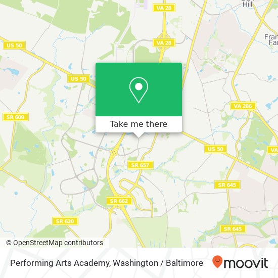 Performing Arts Academy map