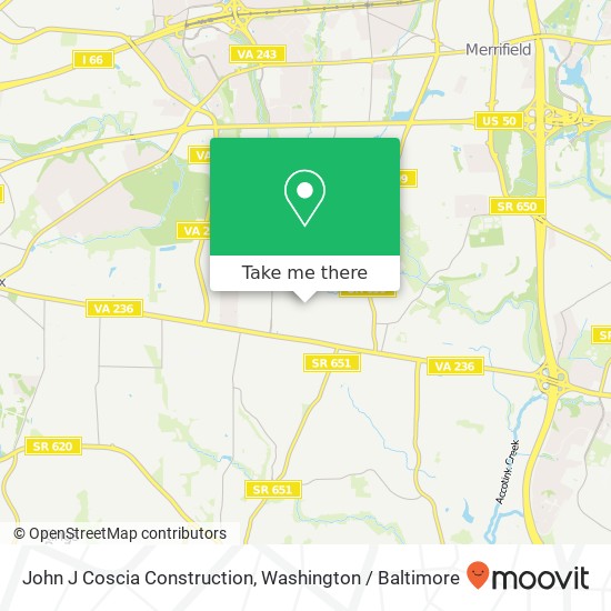 Mapa de John J Coscia Construction
