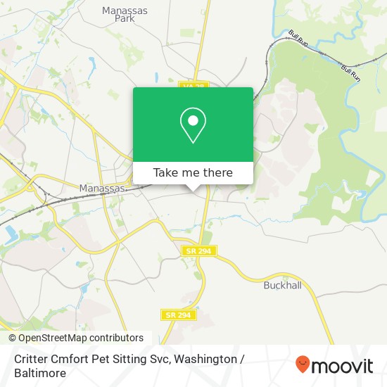 Mapa de Critter Cmfort Pet Sitting Svc