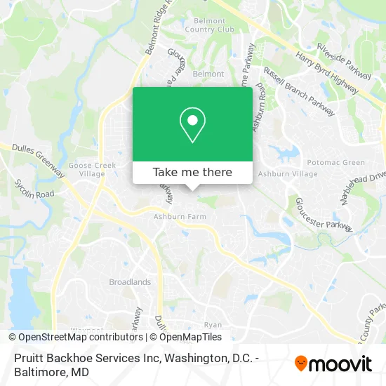 Pruitt Backhoe Services Inc map