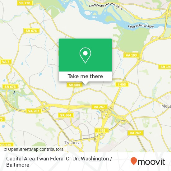 Capital Area Twan Fderal Cr Un map