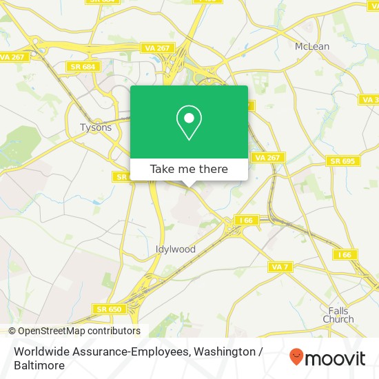 Worldwide Assurance-Employees map