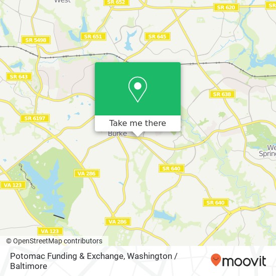 Mapa de Potomac Funding & Exchange