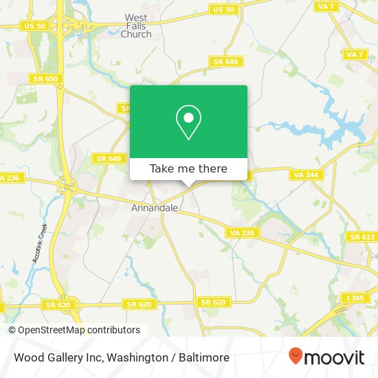 Wood Gallery Inc map