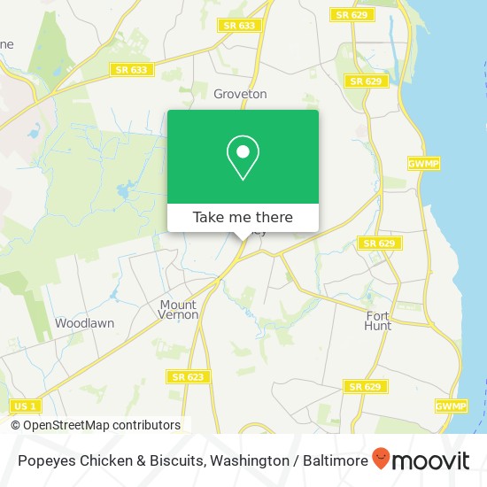 Popeyes Chicken & Biscuits map