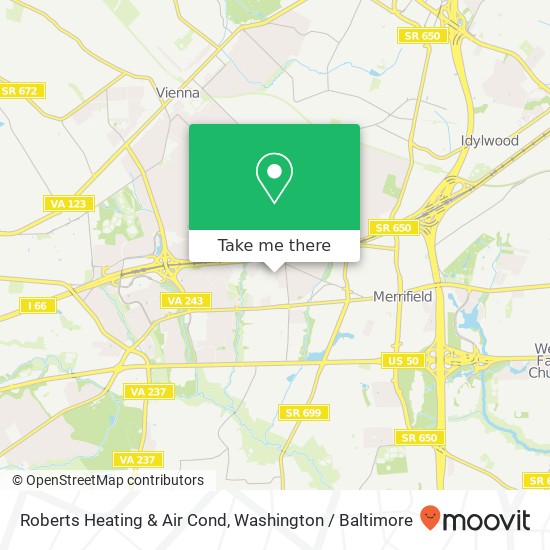 Mapa de Roberts Heating & Air Cond