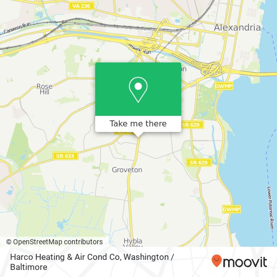 Mapa de Harco Heating & Air Cond Co
