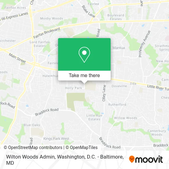 Wilton Woods Admin map