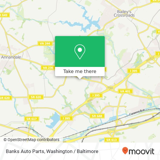 Banks Auto Parts map