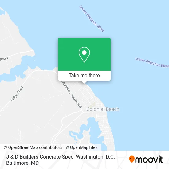 J & D Builders Concrete Spec map