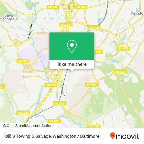 Bill S Towing & Salvage map