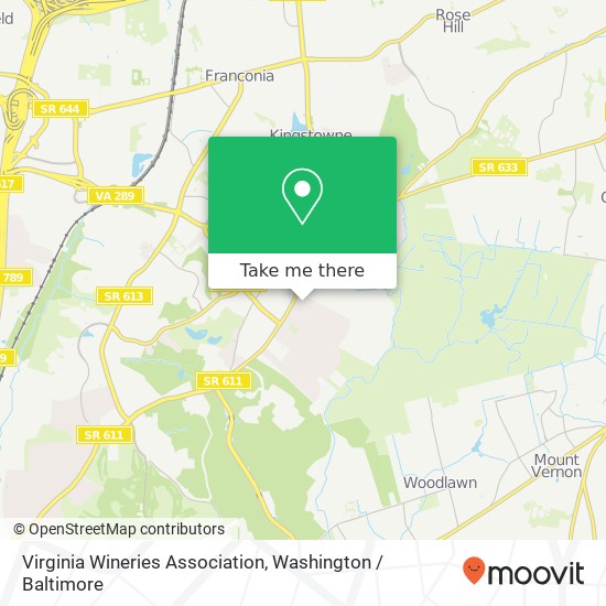 Mapa de Virginia Wineries Association