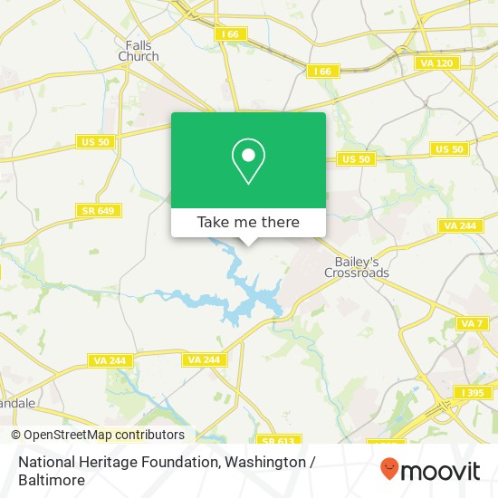 Mapa de National Heritage Foundation