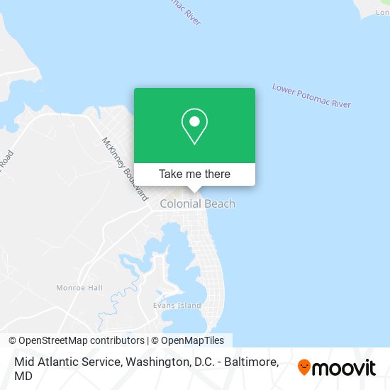 Mapa de Mid Atlantic Service