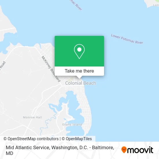 Mid Atlantic Service map