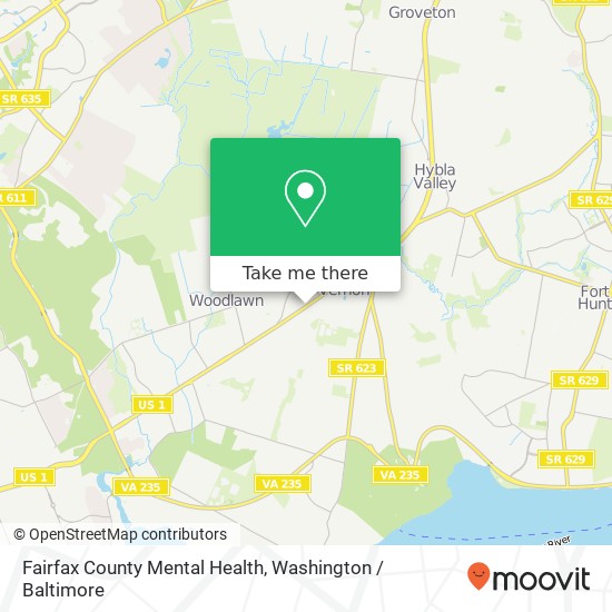 Fairfax County Mental Health map