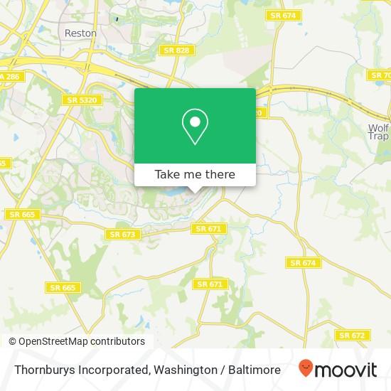 Mapa de Thornburys Incorporated