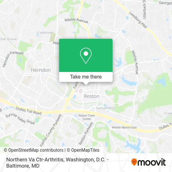 Northern Va Ctr-Arthritis map
