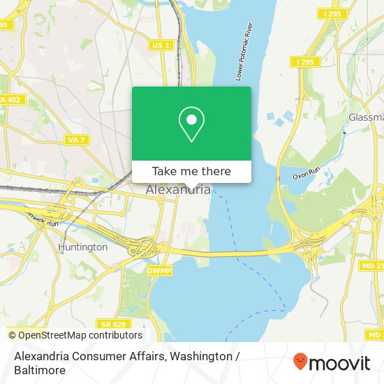 Alexandria Consumer Affairs map