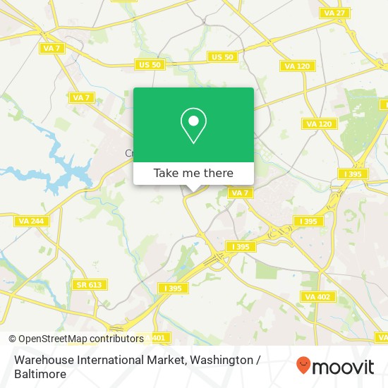 Mapa de Warehouse International Market
