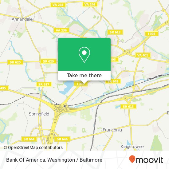 Bank Of America map