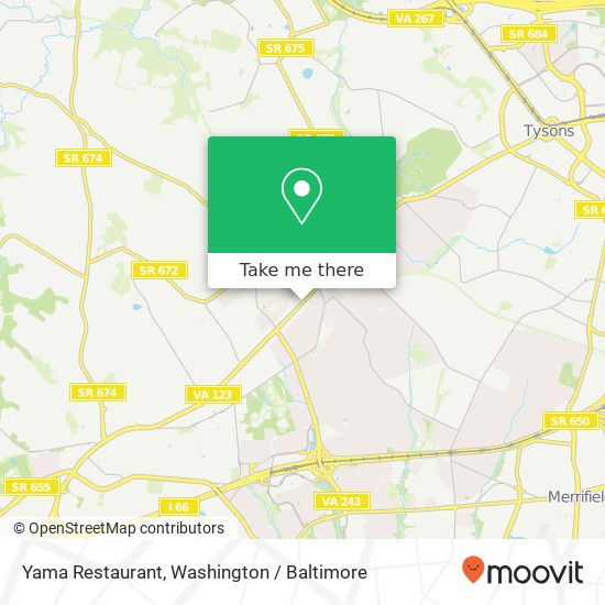 Mapa de Yama Restaurant