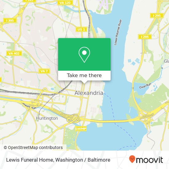 Lewis Funeral Home map