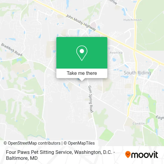 Four Paws Pet Sitting Service map