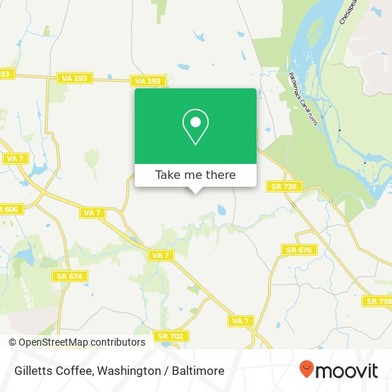 Gilletts Coffee map