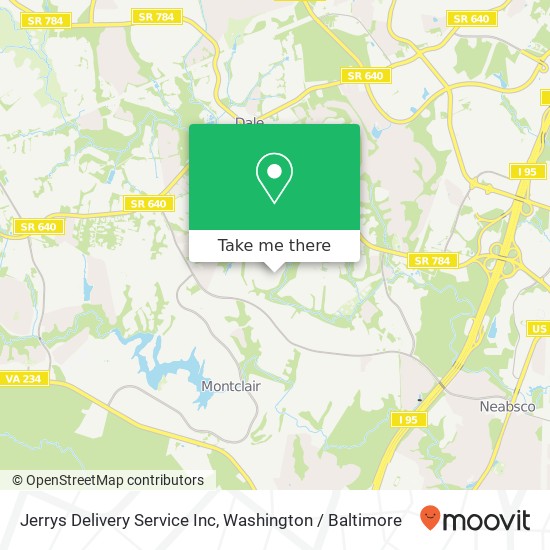 Mapa de Jerrys Delivery Service Inc