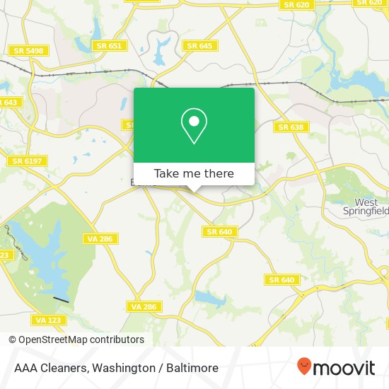 AAA Cleaners map