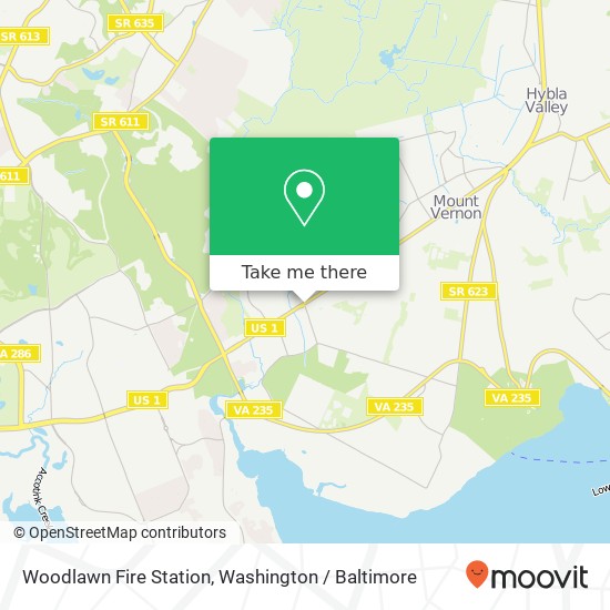 Woodlawn Fire Station map