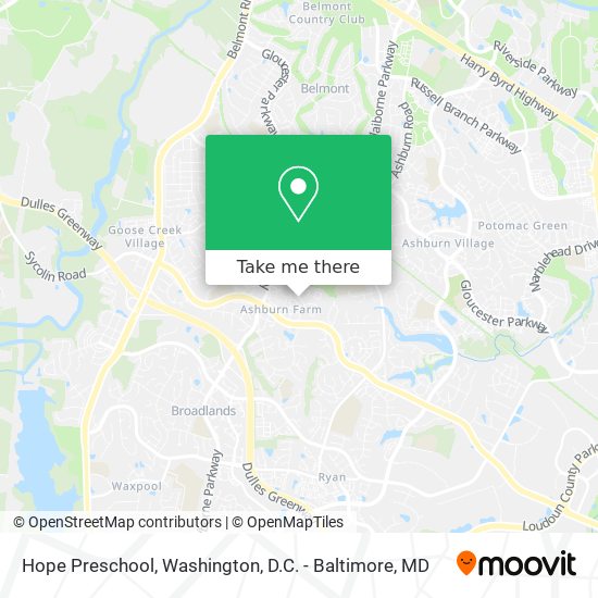 Mapa de Hope Preschool