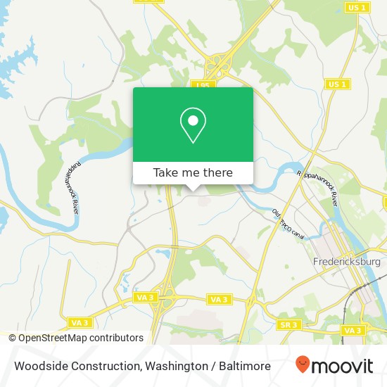 Woodside Construction map