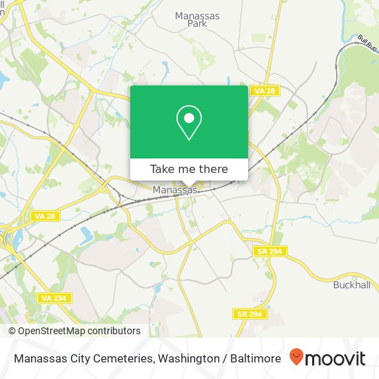 Mapa de Manassas City Cemeteries