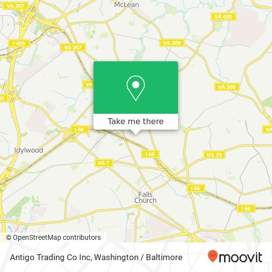 Antigo Trading Co Inc map