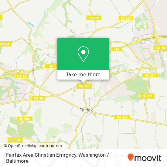 Mapa de Fairfax Area Christian Emrgncy